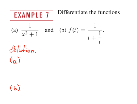 Solved EXAMPLE 7 Differentiate the functions (a) \\( | Chegg.com