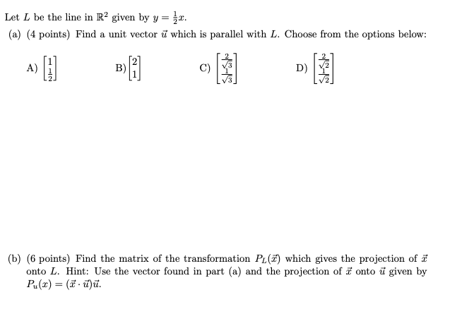 Solved PLEASE SOLVE USING BASIC LINEAR ALGEBRA | Chegg.com