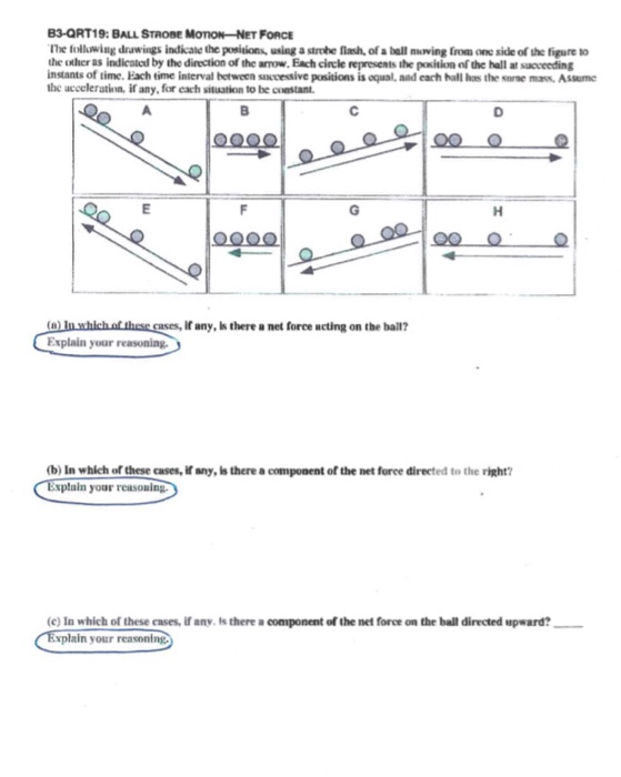 Solved 83QRT19 BALL STROBE FORCE The tollwing