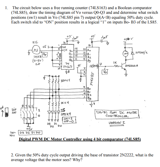 Solved 1. The circuit below uses a free running counter
