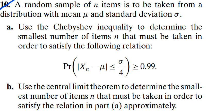 Solved 19. A random sample of n items is to be taken from a | Chegg.com