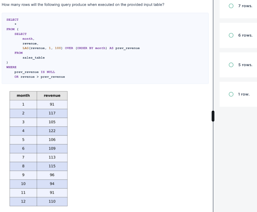 Solved How many rows will the following query produce when | Chegg.com
