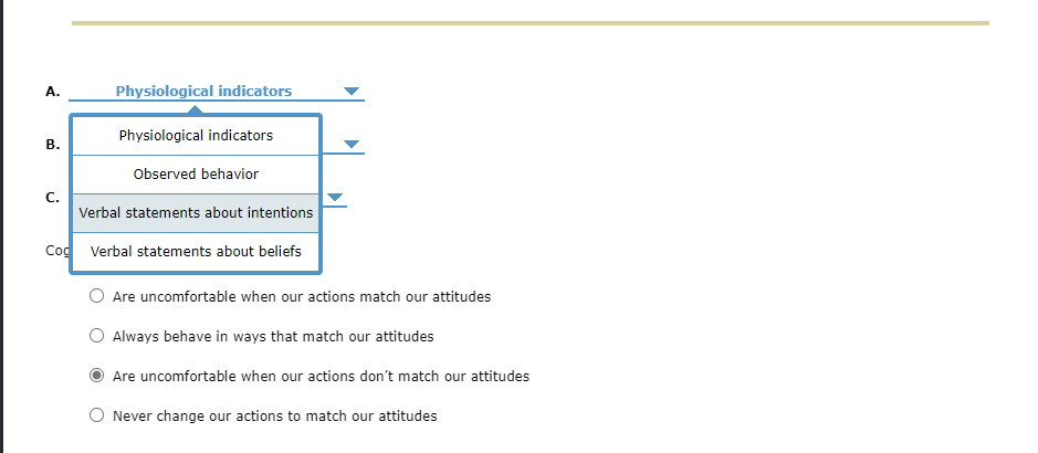 Solved The ABC Model Of An Attitude Component Measured By | Chegg.com