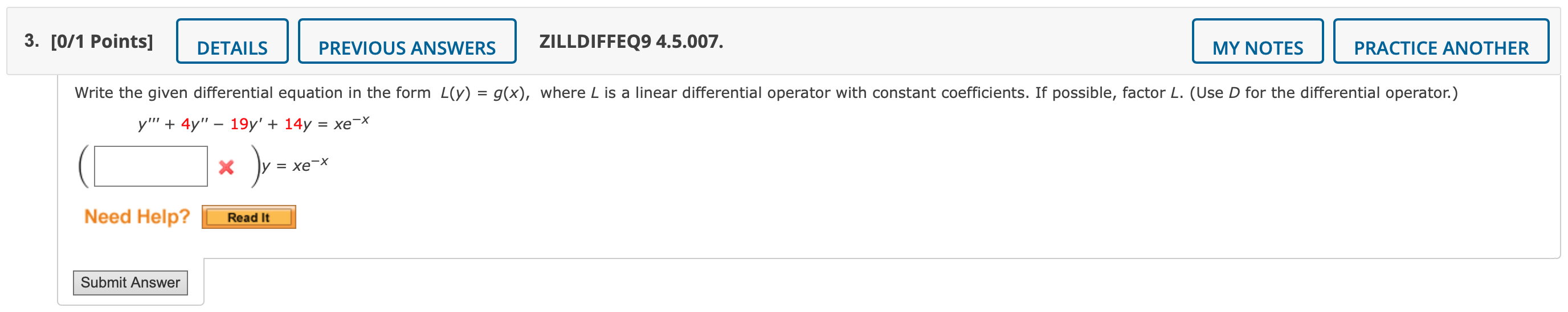 Solved 3. [0/1 Points] DETAILS PREVIOUS ANSWERS ZILLDIFFEQ9 | Chegg.com