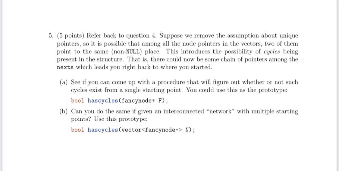 Solved 5. (5 points) Refer back to question 4. Suppose we | Chegg.com