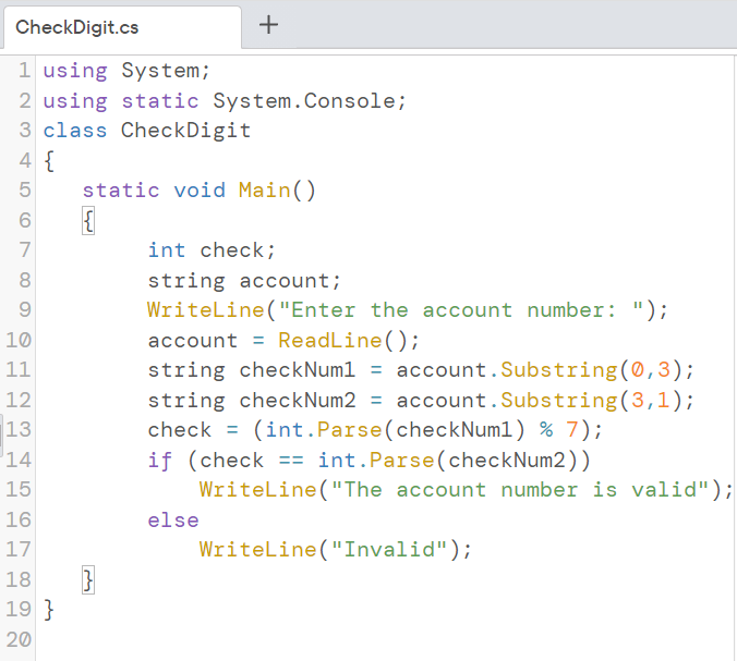 Solved Account numbers sometimes contain a check digit that | Chegg.com