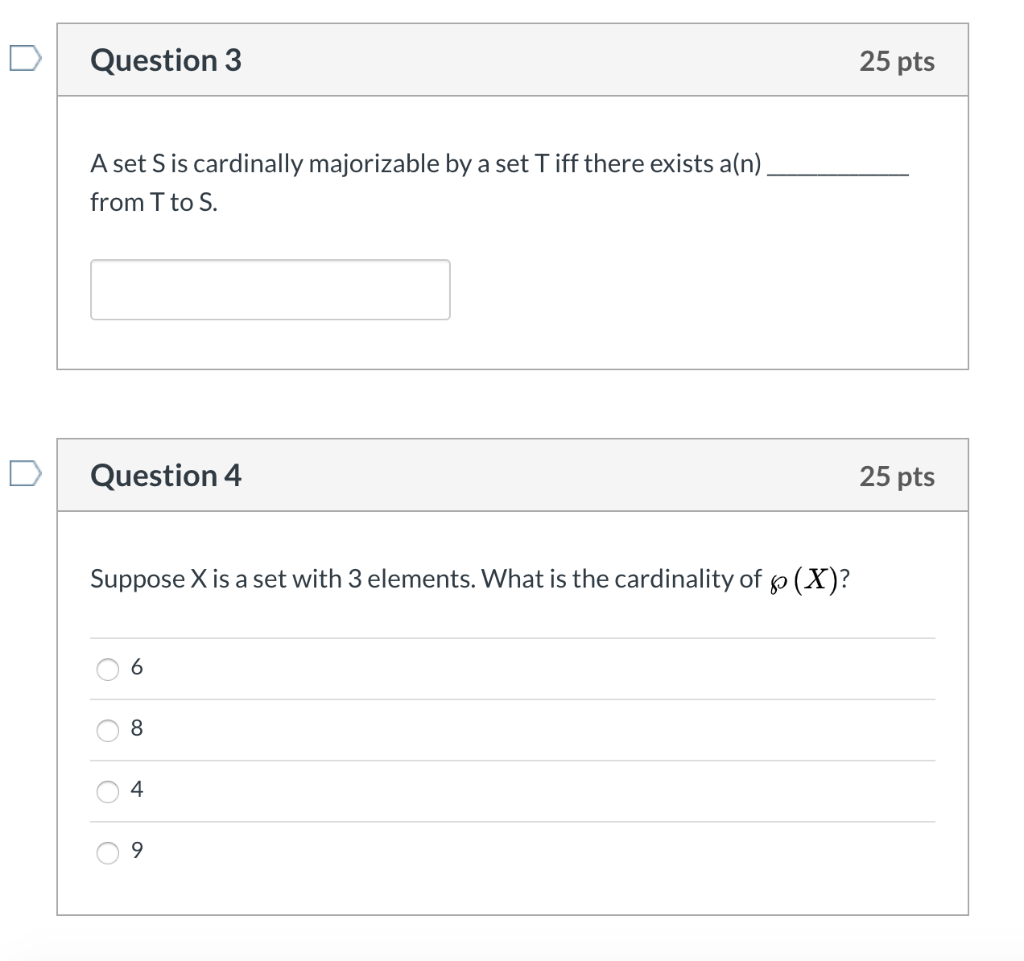 Solved Question 1 25 pts Which of the following sets have | Chegg.com