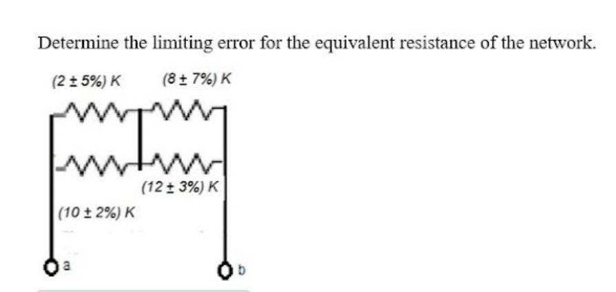 Solved Determine The Limiting Error For The Equivalent | Chegg.com