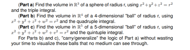 Solved and the triple integral a2 2222 nd the quadruple | Chegg.com