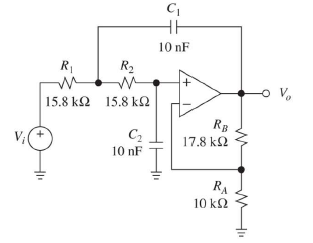 Solved a) Derive the transfer function H(s) = Vo(s)/Vi(s) of | Chegg.com