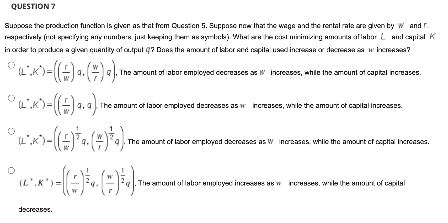 Solved 1 1 2 Suppose that a firm's production function is | Chegg.com