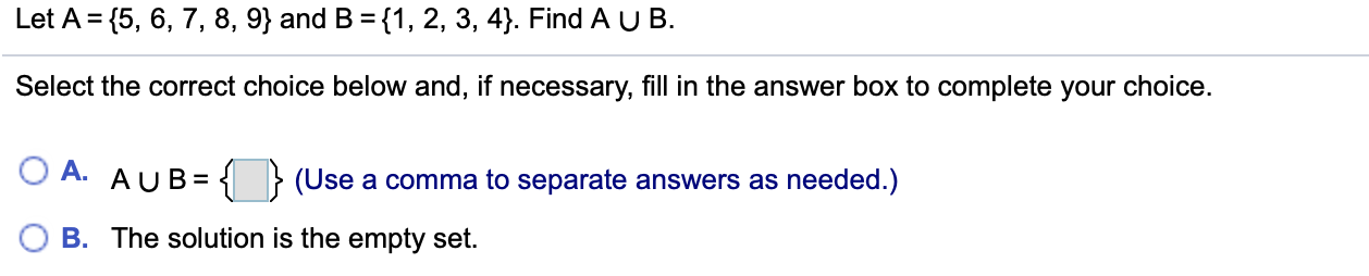 Solved Let A = {3, 4, 5, 6, 7} and B = {3, 5, 6, 7}. Find An | Chegg.com