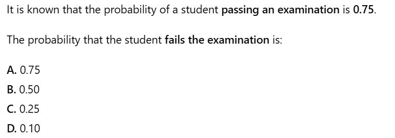 Solved It is known that the probability of a student passing | Chegg.com