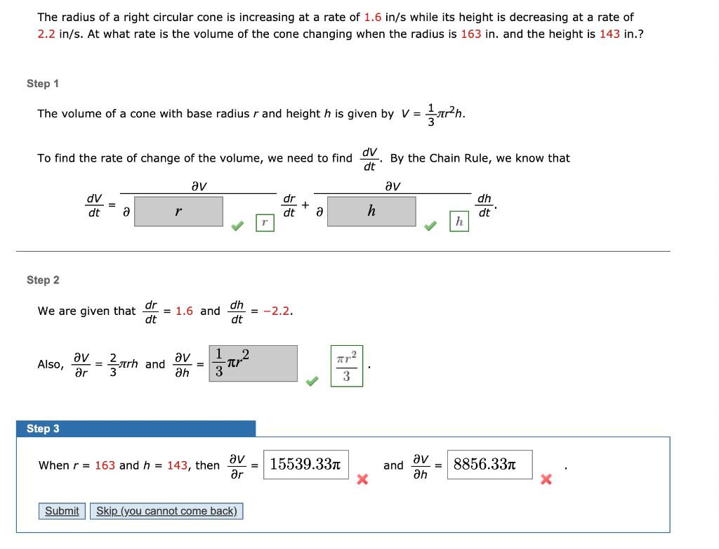 solved-the-radius-of-a-right-circular-cone-is-increasing-at-chegg