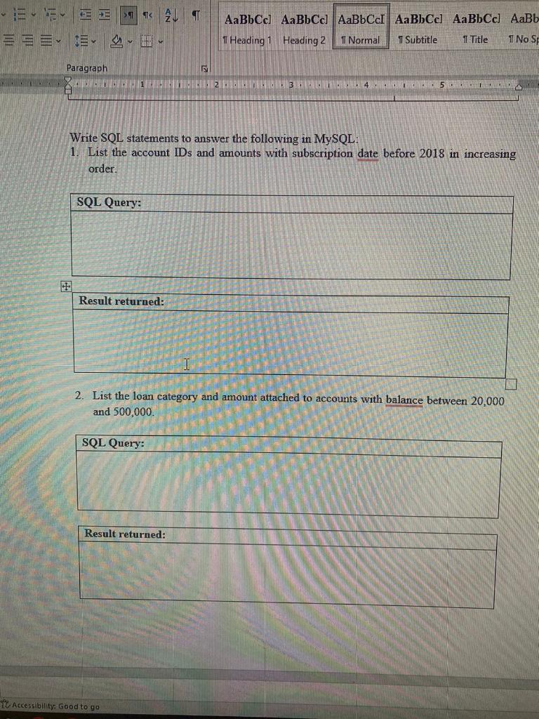 Solved Please solve this SQL assignment for a Database | Chegg.com