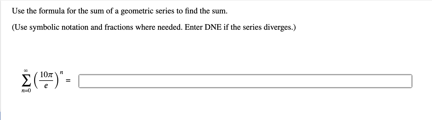 how to find the sum of a geometric series with fractions