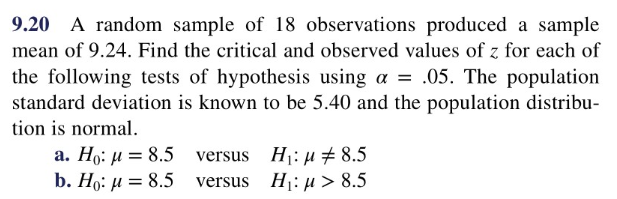 Solved 9.20 A random sample of 18 observations produced a | Chegg.com