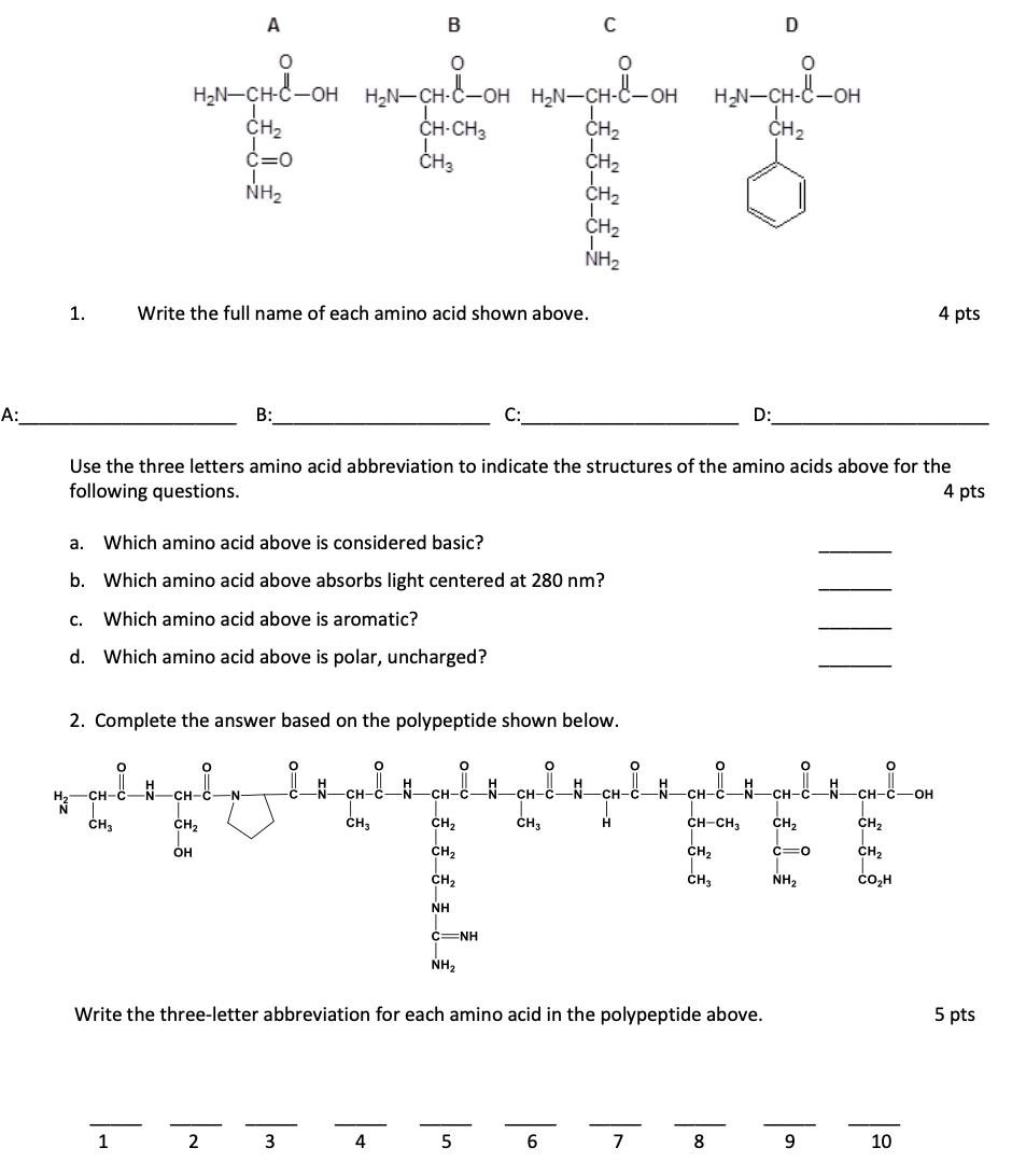 Solved A B С D o o =&= H»N-chd- -CH-C-OH H2N-CH-C-OH | Chegg.com