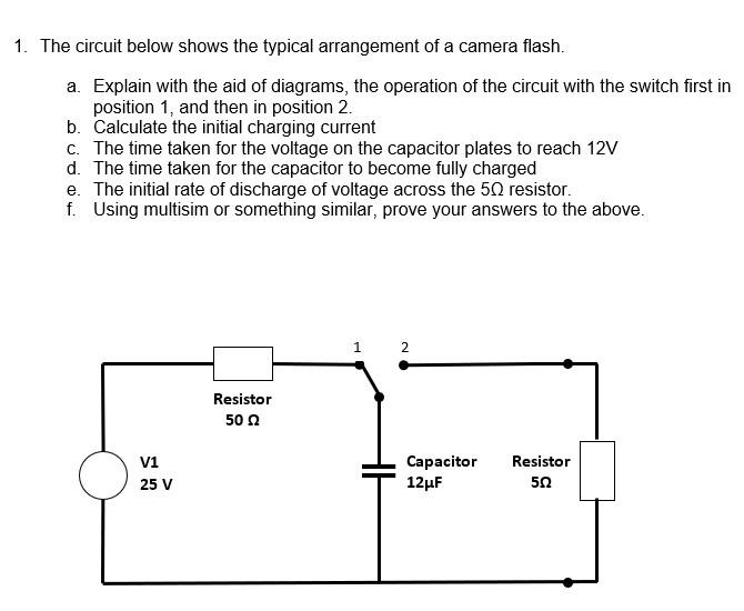 Solved 1. The circuit below shows the typical arrangement of | Chegg.com
