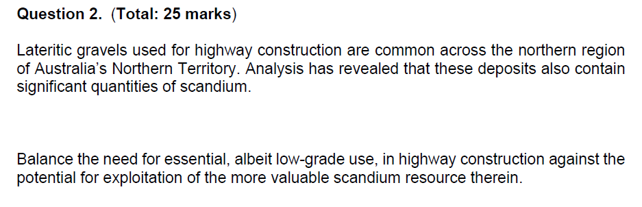 Solved Lateritic gravels used for highway construction are | Chegg.com