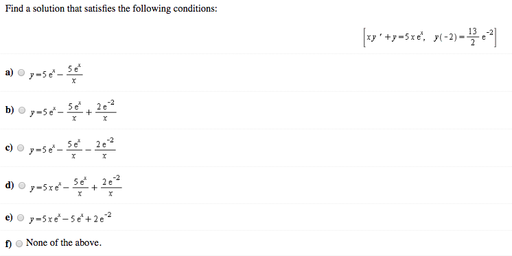 Solved Find a solution that satisfies the following | Chegg.com