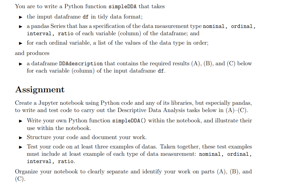 You are to write a Python function simpleDDA that | Chegg.com