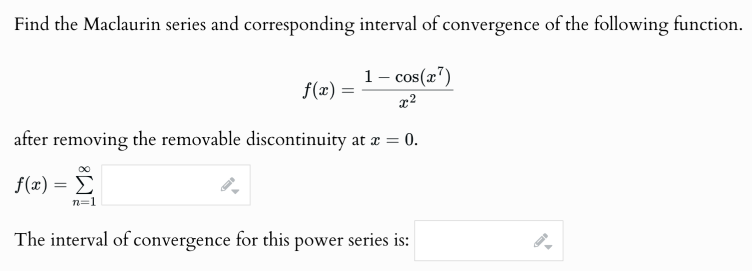 Solved Find the Maclaurin series and corresponding interval | Chegg.com
