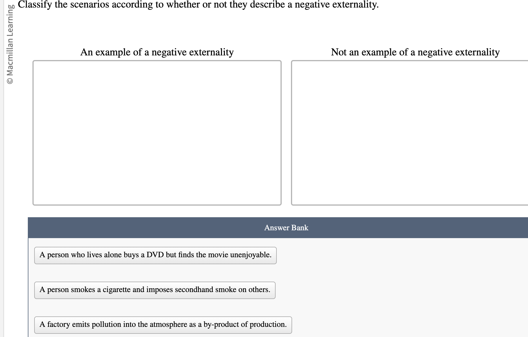 Solved c.c ﻿Classify the scenarios according to whether or | Chegg.com