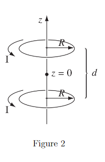 Solved Problem 2 Two coaxial current rings of current I and | Chegg.com