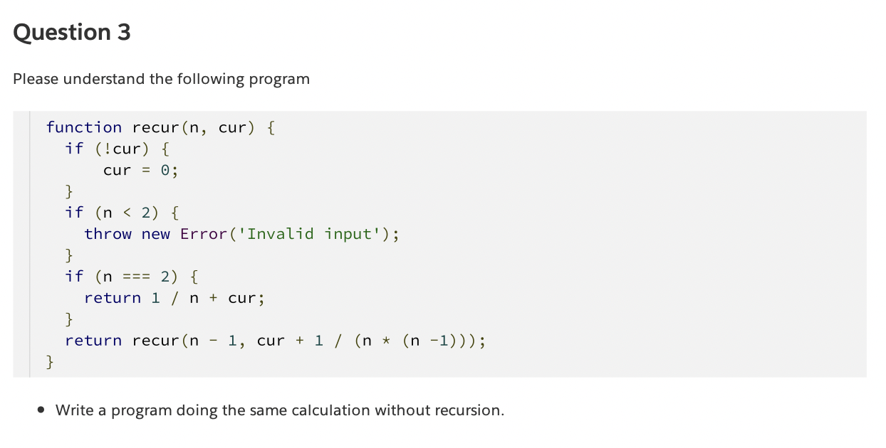 Solved Question 3 Please understand the following program | Chegg.com