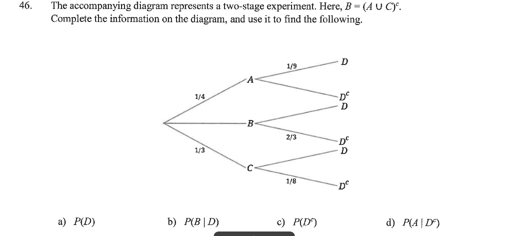 Solved 46. The accompanying diagram represents a two-stage | Chegg.com