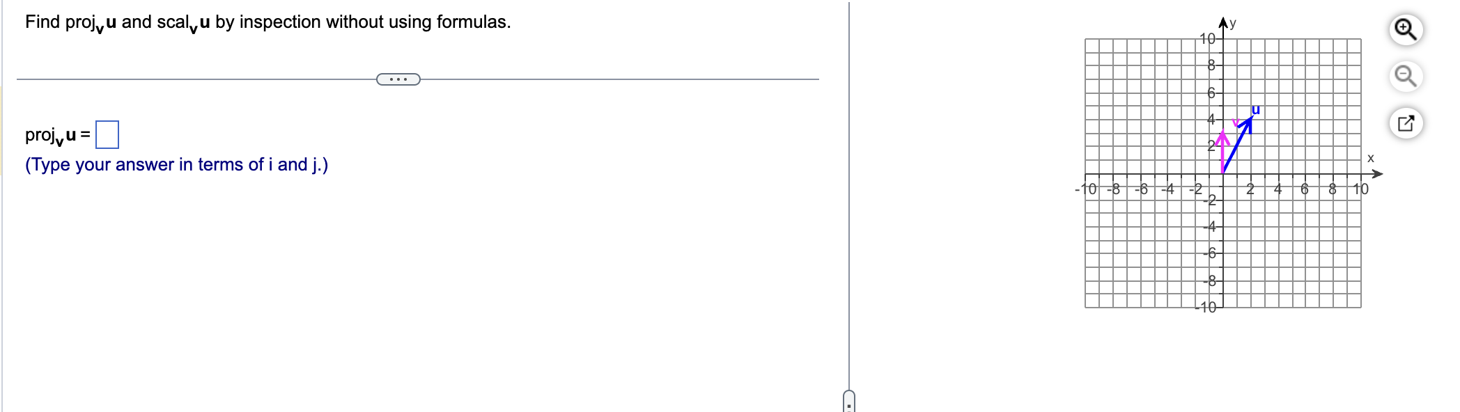 Solved Find projvu and scal vu by inspection without using | Chegg.com