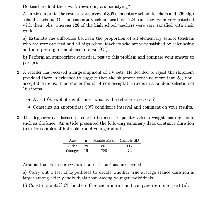 Solved 1. Do Teachers Find Their Work Rewarding And 