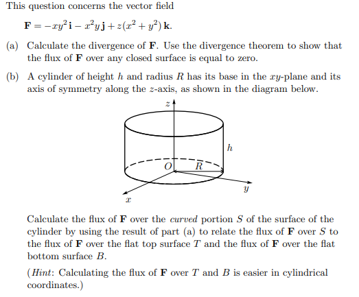 Solved This question concerns the vector field | Chegg.com