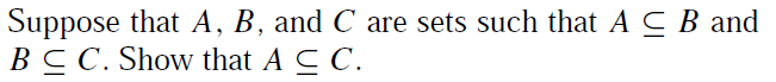 Solved Suppose That A, B, And C Are Sets Such That A C B And | Chegg.com