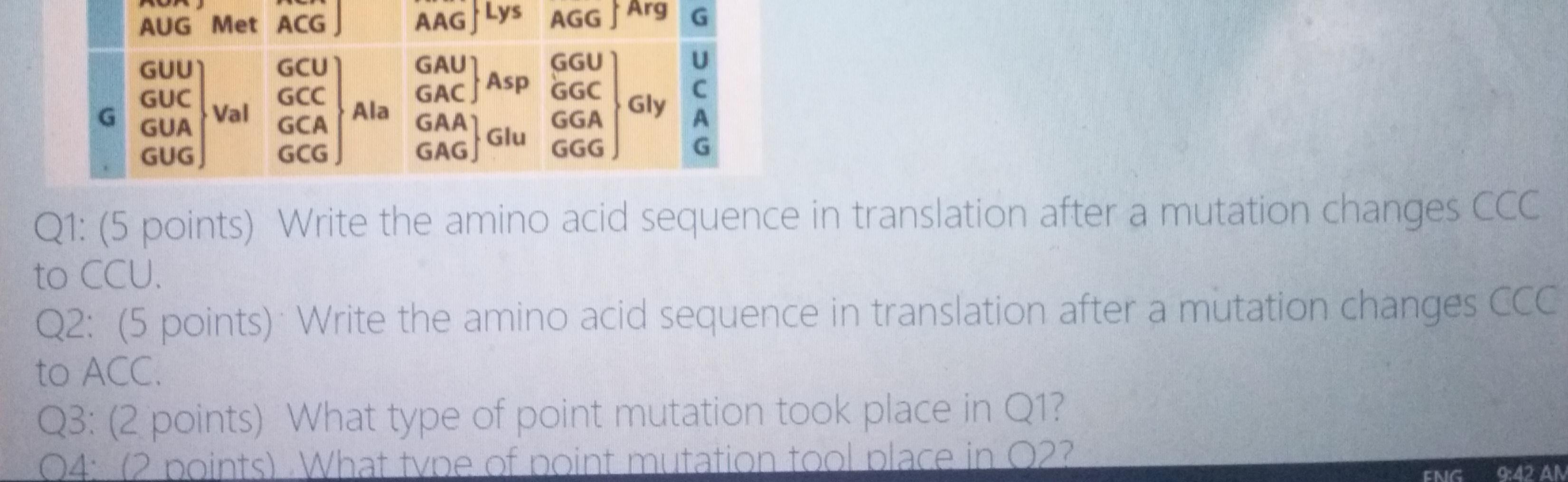 Solved Arg G AUG Met ACG) U с AAG LYS AGG) Arg GAU GGU GAC / | Chegg.com