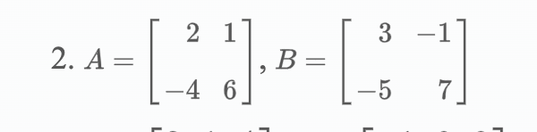 Solved In Exercises 1,2,3, and 4, show that A and B are not | Chegg.com