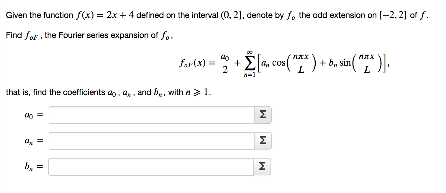 Solved Given the function f(x) = 2x + 4 defined on the | Chegg.com