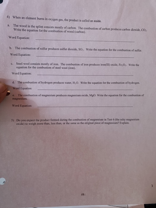 Solved Name: Section Lab Partner Experiment Date: The | Chegg.com