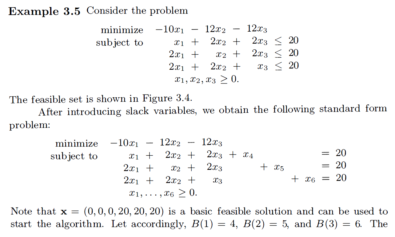 Solved 1. (30) Solve the LP given in Example 3.5 of BT-ILO | Chegg.com