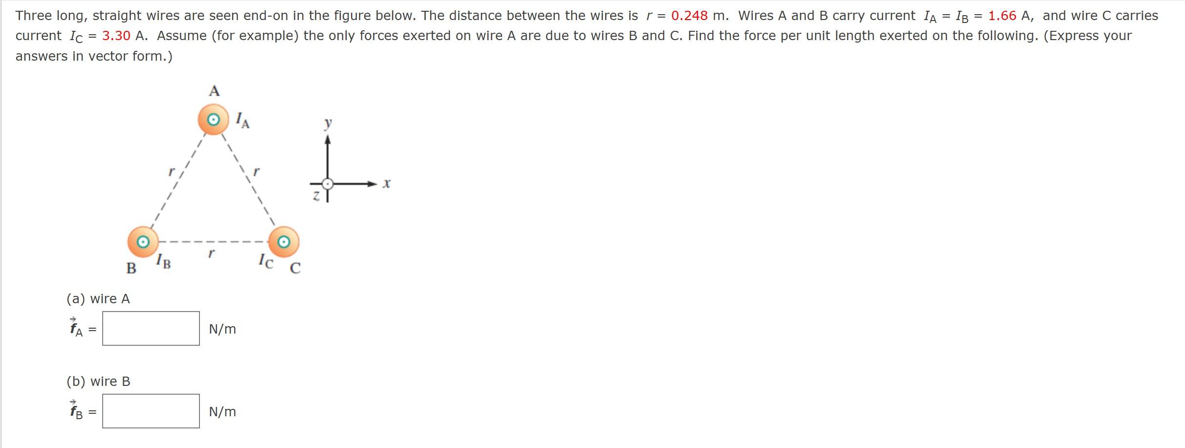 Solved Three Long, Straight Wires Are Seen End-on In The | Chegg.com