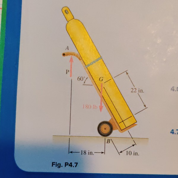 Solved 4.7 A hand truck is used to move a compressedair