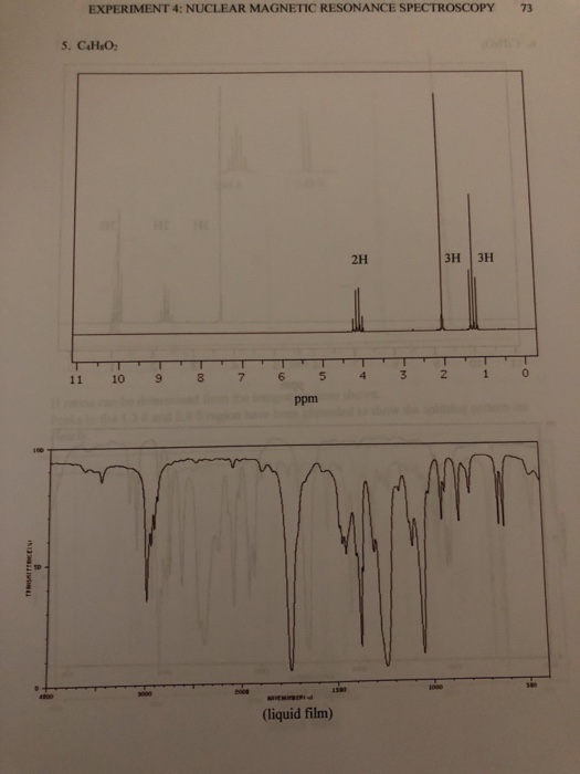 Solved EXPERIMENT 4: NUCLEAR MAGNETIC RESONANCE SPECTROSCOPY | Chegg.com