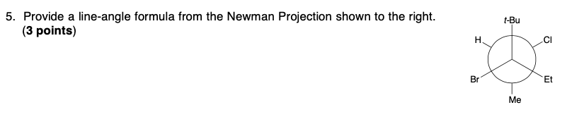 Solved Provide A Line Angle Formula From The Newman