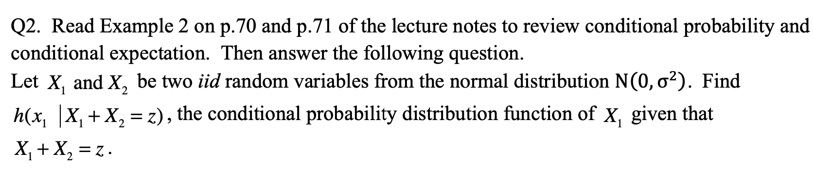 Solved Q2. Read Example 2 on p.70 and p.71 of the lecture | Chegg.com