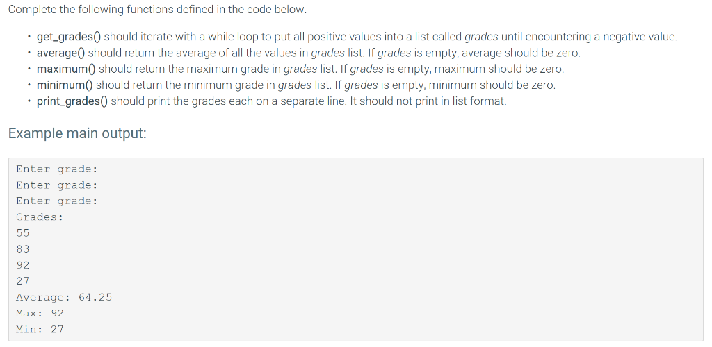 Solved In python please. Please use while loops for | Chegg.com
