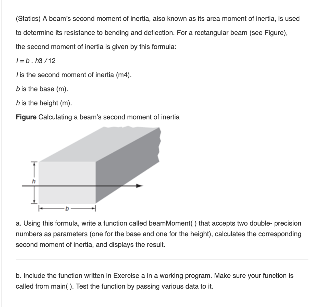 moment of inertia equation i beam