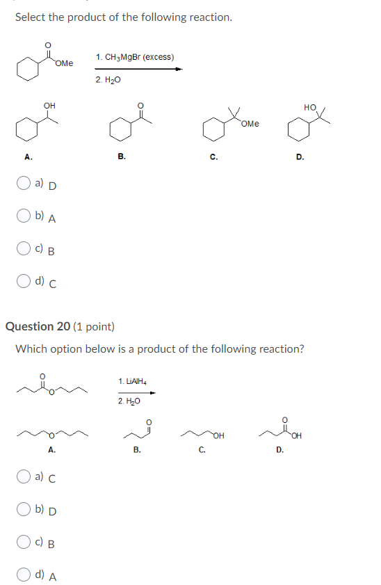 Solved Select the product of the following reaction. 1. CH 3 | Chegg.com