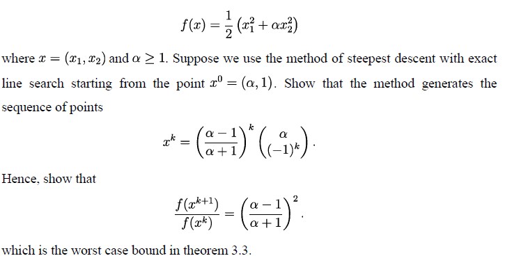 Solved] . 1. Solve the following using steepest descent algorithm. Start