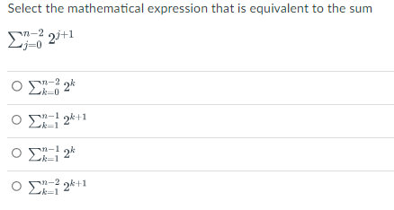 Solved Select the mathematical expression that is equivalent | Chegg.com